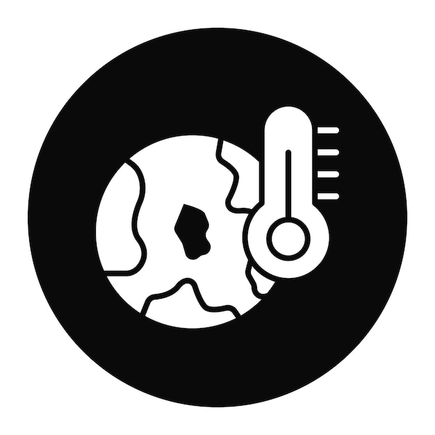 El icono del vector del calentamiento global se puede usar para el conjunto de iconos del calentamiento mundial