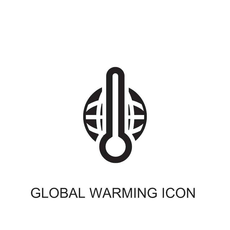 Vector icono del vector del calentamiento global
