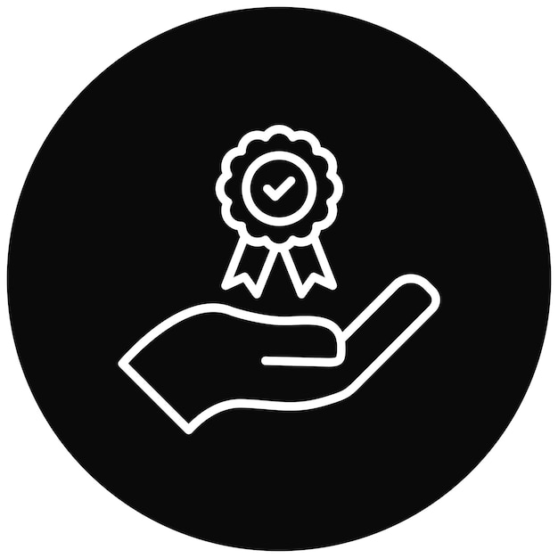 El icono del vector de calidad del servicio se puede utilizar para el conjunto de iconos de caridad