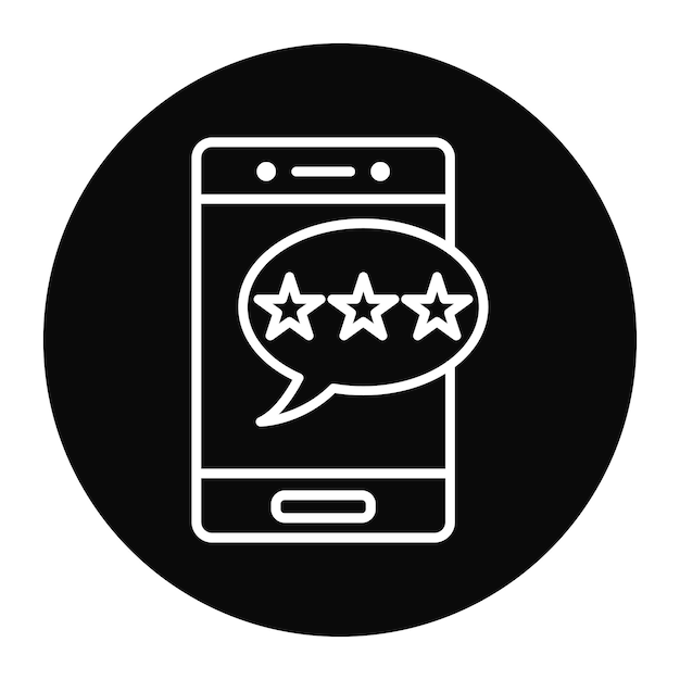 El icono del vector de calificación de la aplicación se puede utilizar para el conjunto de iconos de comentarios de los clientes