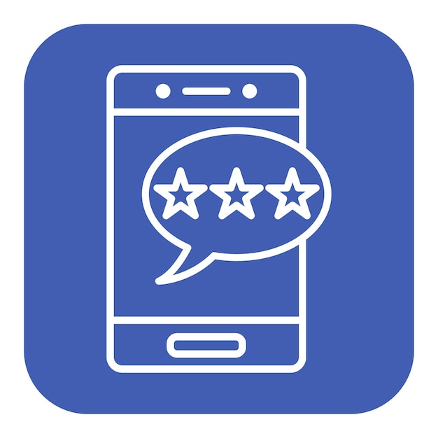 El icono del vector de calificación de la aplicación se puede utilizar para el conjunto de iconos de comentarios de los clientes
