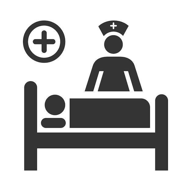 icono de vector de cama de hospital1