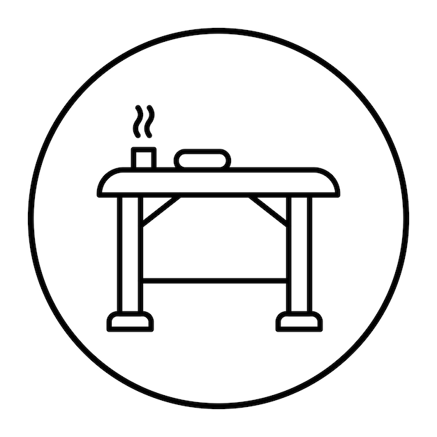 El icono del vector de la cama de spa se puede usar para el conjunto de iconos de spa