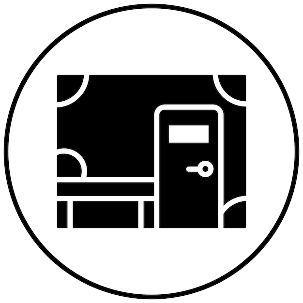 El icono del vector de la cámara de aislamiento se puede utilizar para el conjunto de iconos de enfermedades infecciosas