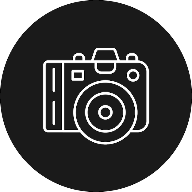 El icono de vector de cámara avanzado se puede utilizar para el conjunto de iconos de tecnología