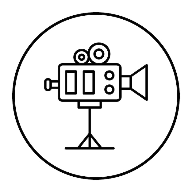 El icono del vector de la cámara se puede usar para el conjunto de iconos de investigación de delitos