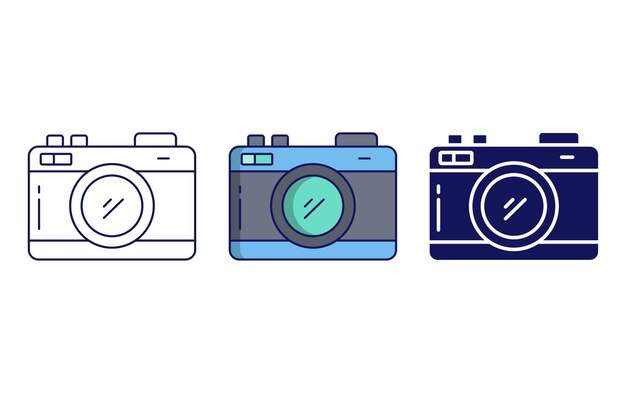 Icono de vector de cámara