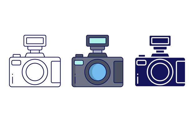 Icono de vector de cámara