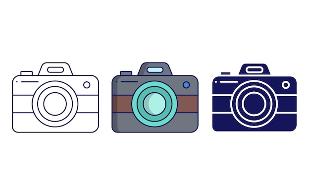 Icono de vector de cámara