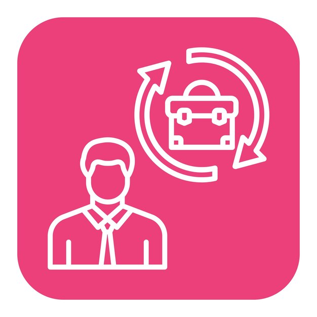 El icono del vector de cambio de carrera se puede utilizar para el conjunto de iconos de búsqueda de empleo