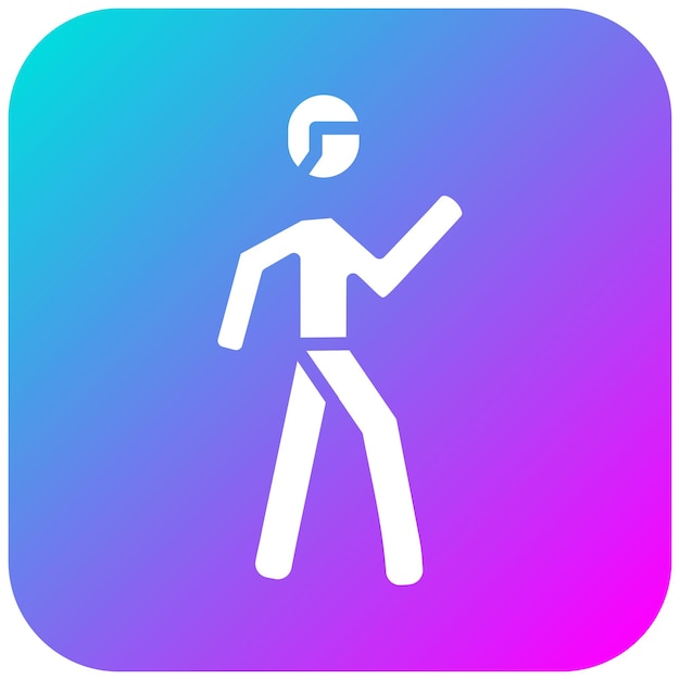 El icono del vector de caminata se puede usar para el conjunto de iconos de la aplicación de entrenamiento
