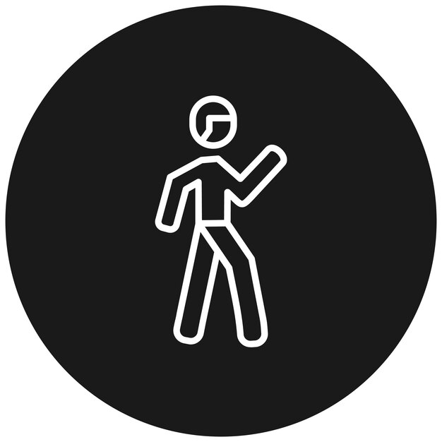 El icono del vector de caminata se puede usar para el conjunto de iconos de la aplicación de entrenamiento