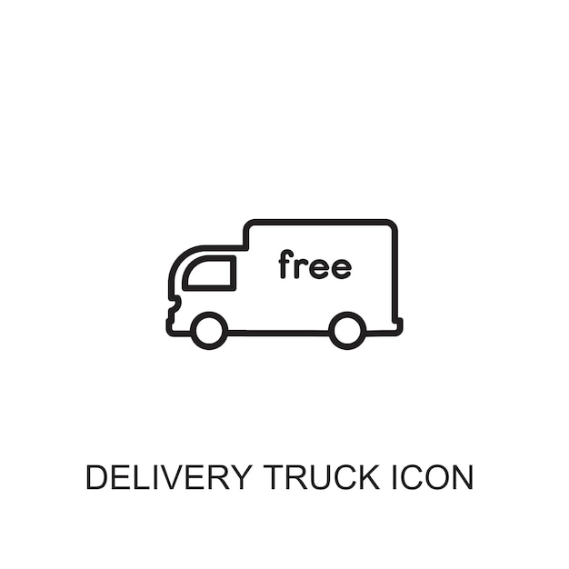 Icono del vector del camión de entrega