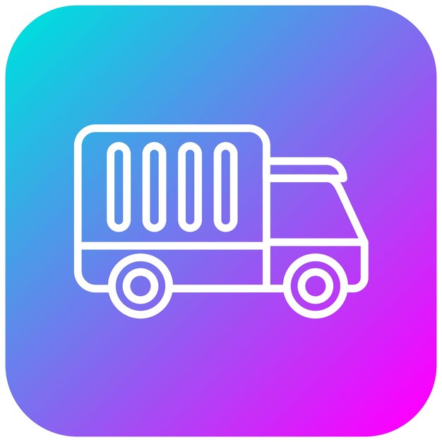 El icono del vector del camión se puede utilizar para el conjunto de iconos de fabricación