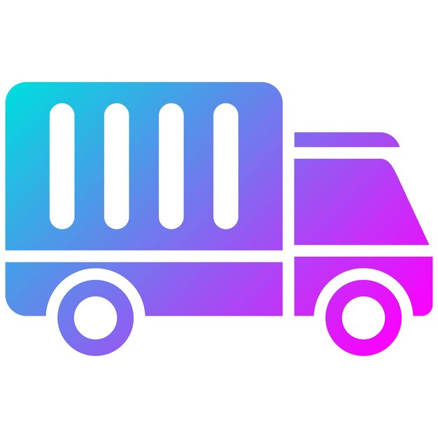 El icono del vector del camión se puede utilizar para el conjunto de iconos de fabricación
