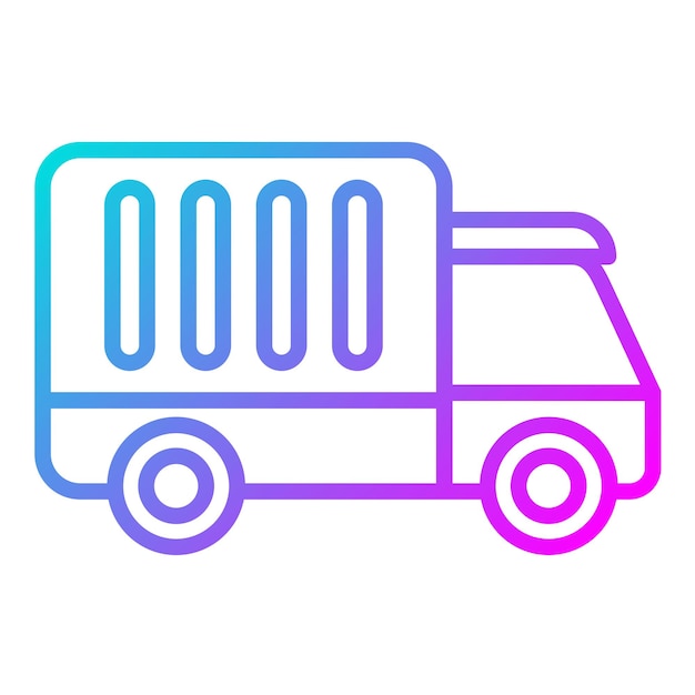 El icono del vector del camión se puede utilizar para el conjunto de iconos de fabricación