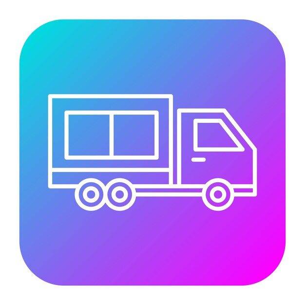 El icono del vector del camión se puede utilizar para el conjunto de iconos de transporte