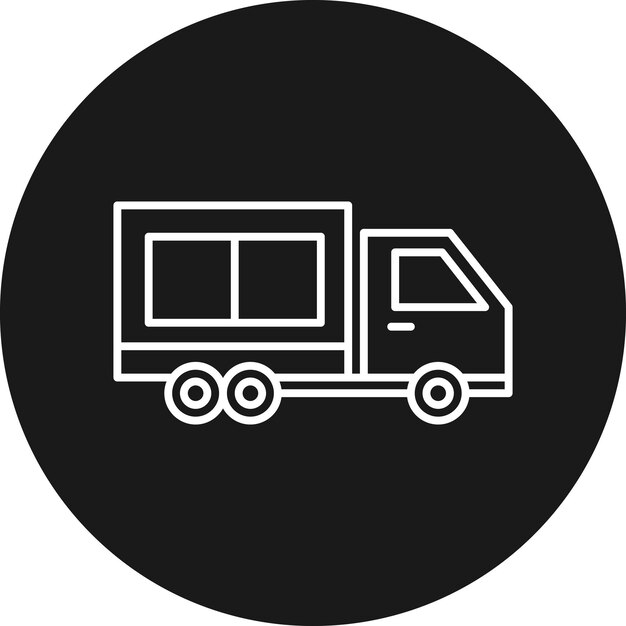 El icono del vector del camión se puede utilizar para el conjunto de iconos de transporte