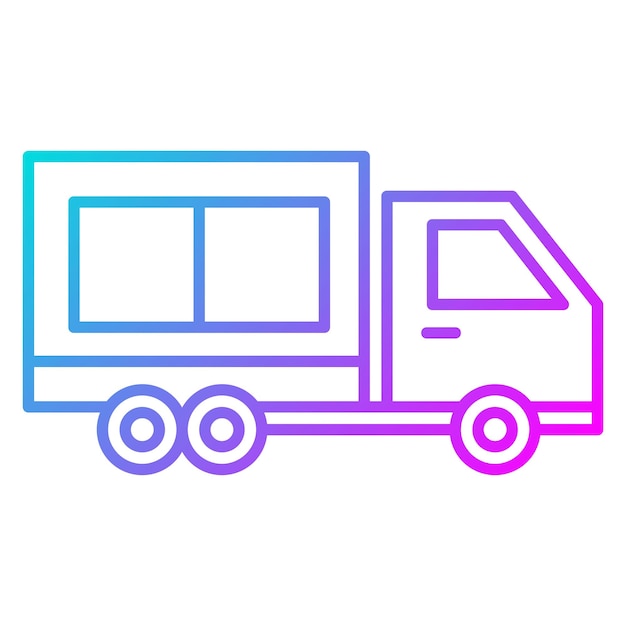 El icono del vector del camión se puede utilizar para el conjunto de iconos de transporte