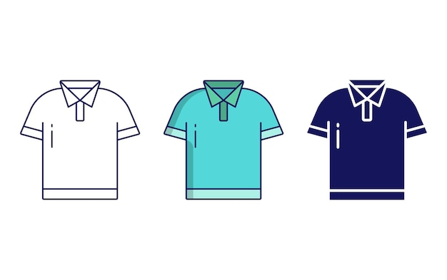 Icono de vector de camisa de polo