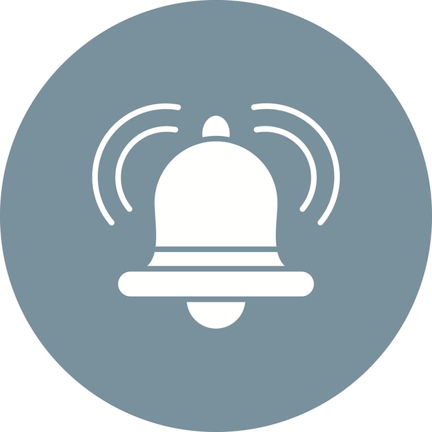 El icono del vector de la campana se puede usar para el conjunto de iconos de hora y fecha