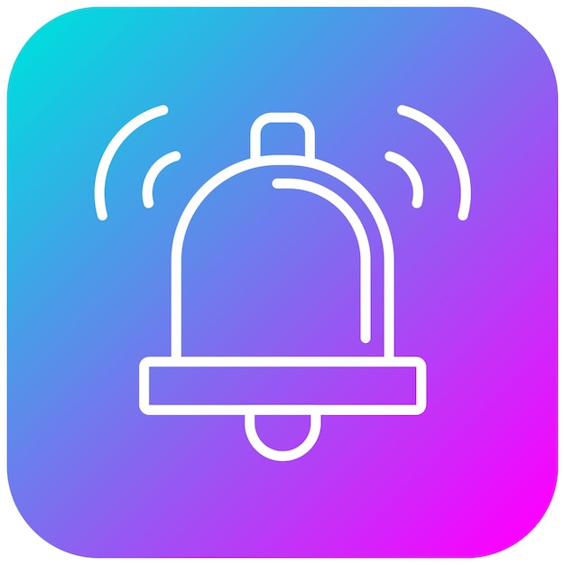 El icono del vector de la campana se puede usar para el conjunto de iconos de hora y fecha