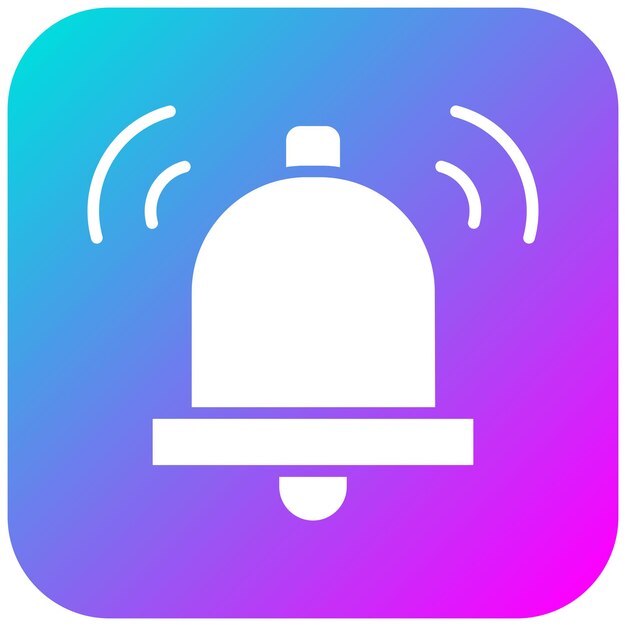 El icono del vector de la campana se puede usar para el conjunto de iconos de hora y fecha