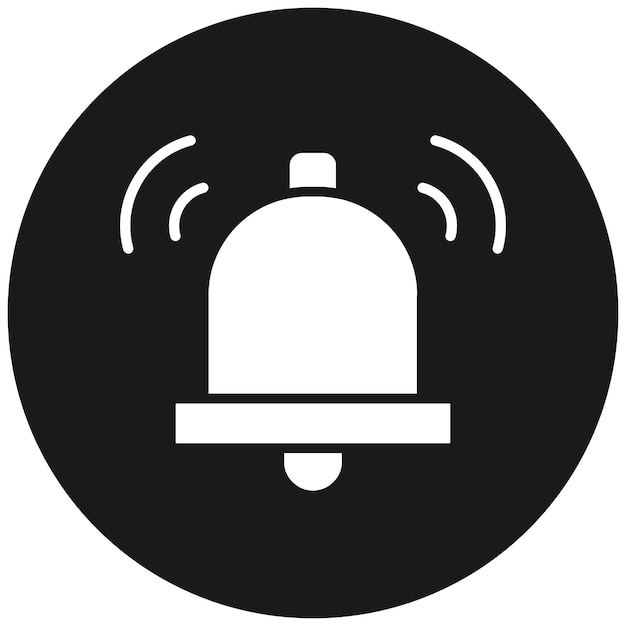 El icono del vector de la campana se puede usar para el conjunto de iconos de hora y fecha