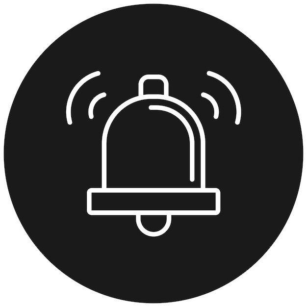 El icono del vector de la campana se puede usar para el conjunto de iconos de hora y fecha