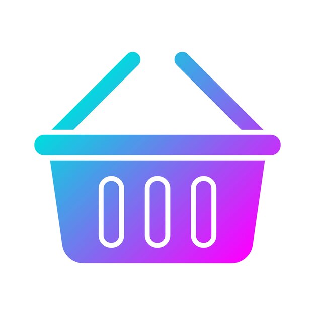 El icono del vector de la canasta se puede usar para el conjunto de iconos de la panadería
