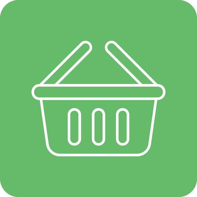 El icono del vector de la canasta se puede usar para el conjunto de iconos de la panadería
