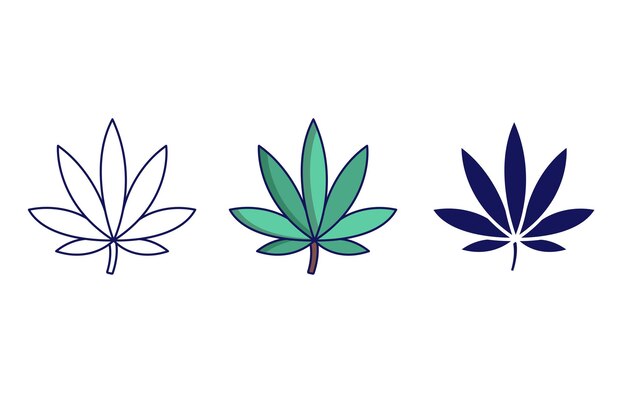 Icono de vector de cannabis