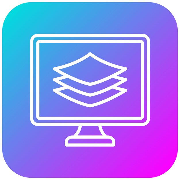 El icono del vector de capa se puede utilizar para imprimir un conjunto de iconos