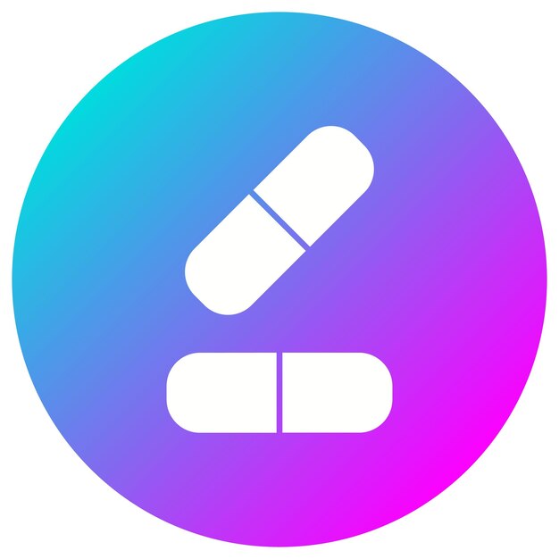 El icono del vector de la cápsula se puede utilizar para el conjunto de iconos de la farmacia