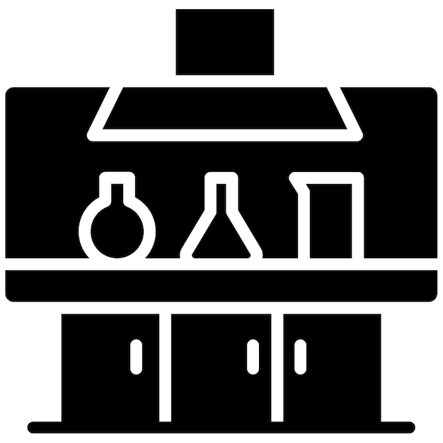 El icono del vector de la capucha de humo se puede utilizar para el conjunto de iconos del laboratorio