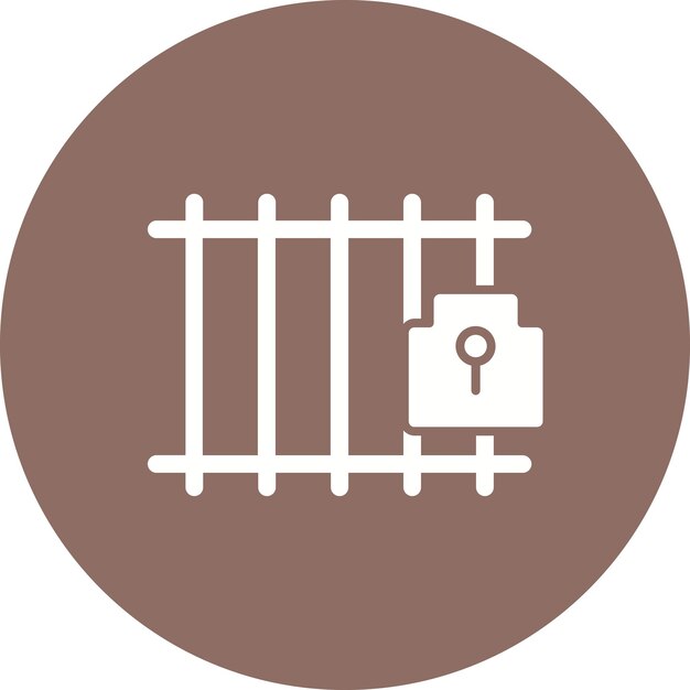 El icono del vector de la cárcel se puede usar para el conjunto de iconos de la policía