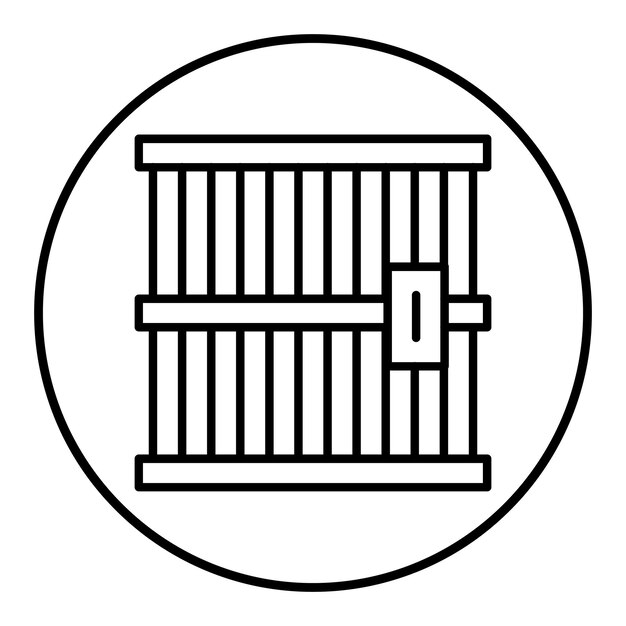 El icono del vector de la cárcel se puede usar para el conjunto de iconos de la policía