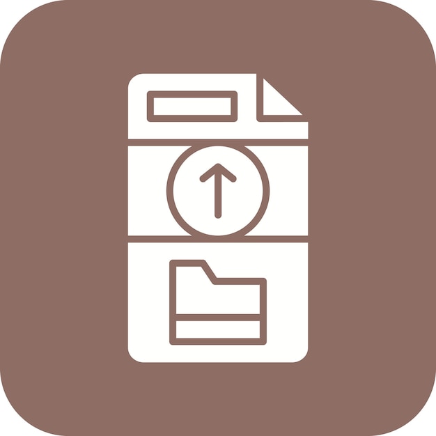 El icono de vector de carga de archivo se puede usar para el conjunto de iconos de alojamiento web