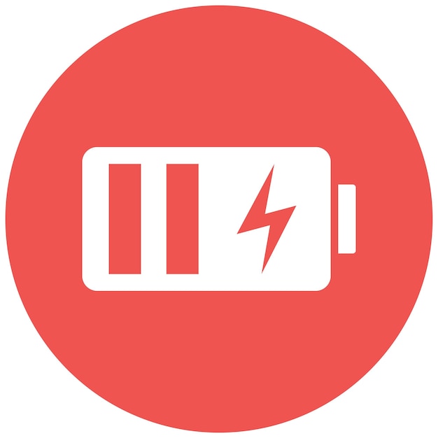 El icono del vector de carga de la batería se puede utilizar para el conjunto de iconos de batería y energía