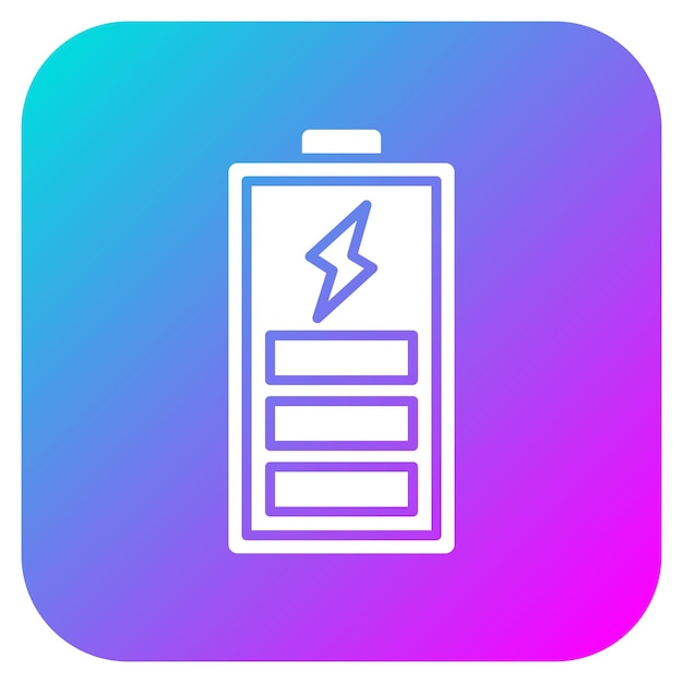 El icono del vector de carga de la batería se puede utilizar para el conjunto de iconos de energía renovable