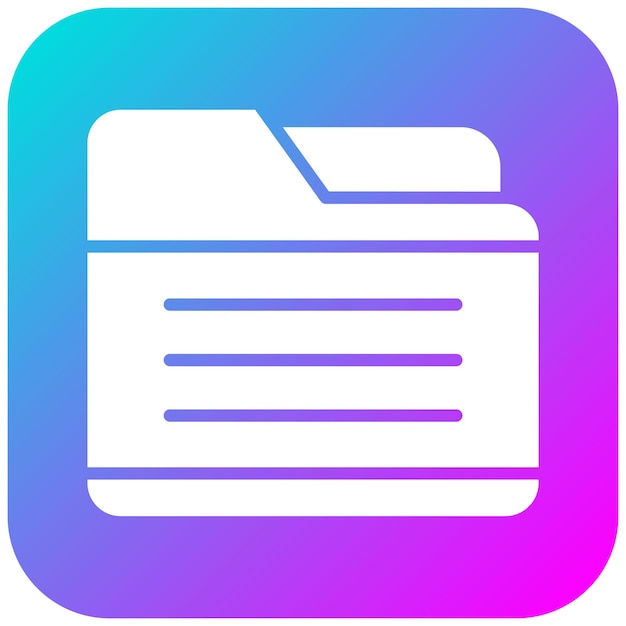 El icono del vector de carpeta se puede usar para el conjunto de iconos de la experiencia del usuario