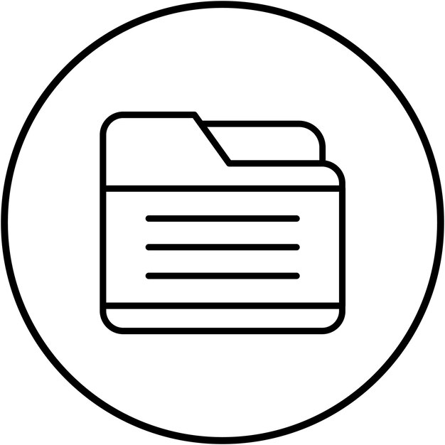 El icono del vector de carpeta se puede usar para el conjunto de iconos de la experiencia del usuario