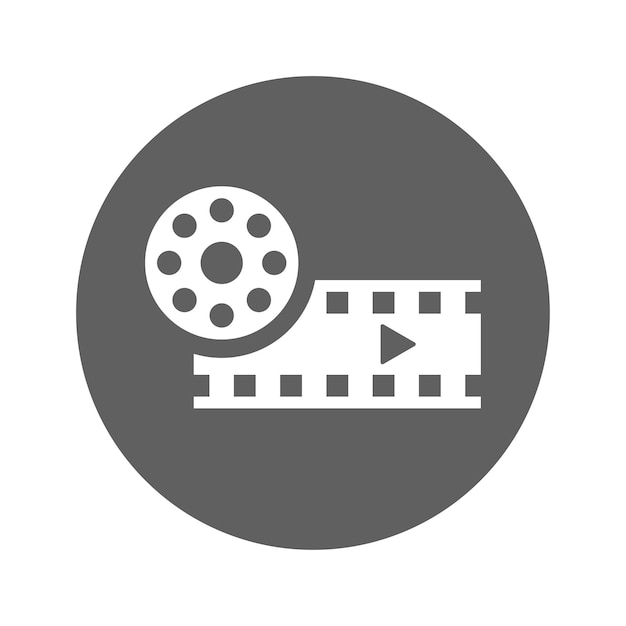 Icono del vector del carrete de la película