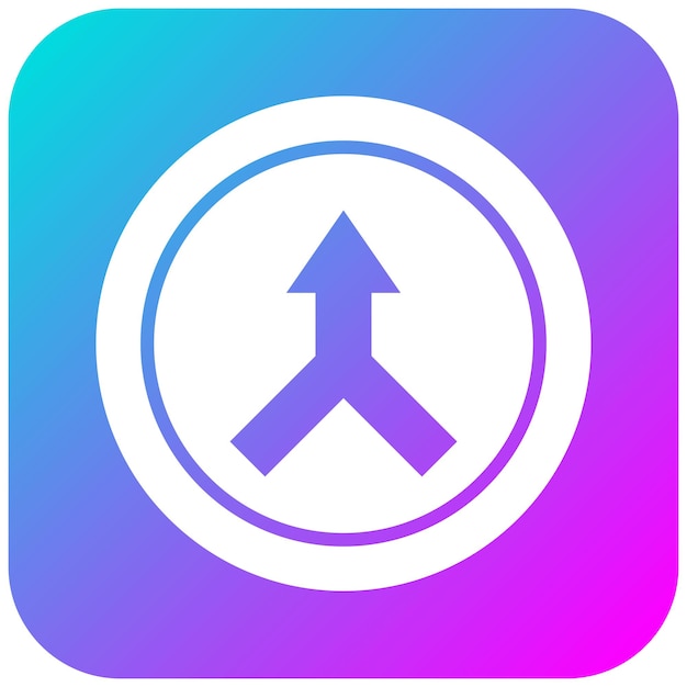 El icono del vector de carretera convergente se puede utilizar para el conjunto de iconos de señales de tráfico