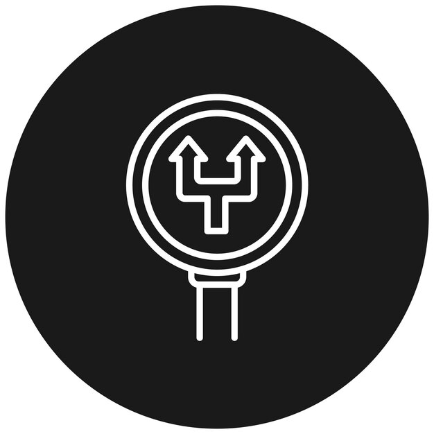 El icono del vector de carretera dividido se puede utilizar para el conjunto de iconos de señales de tráfico
