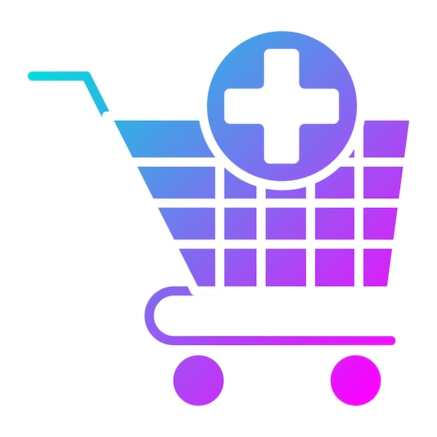 El icono del vector del carrito de compras se puede utilizar para el conjunto de iconos del supermercado