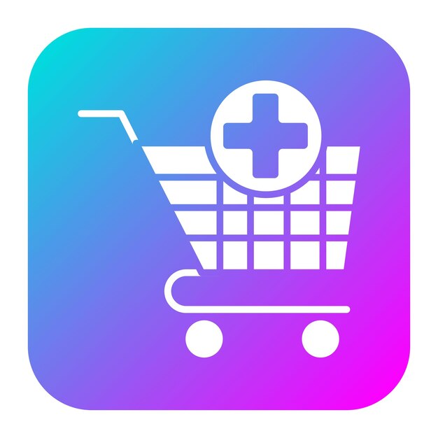 El icono del vector del carrito de compras se puede utilizar para el conjunto de iconos del supermercado