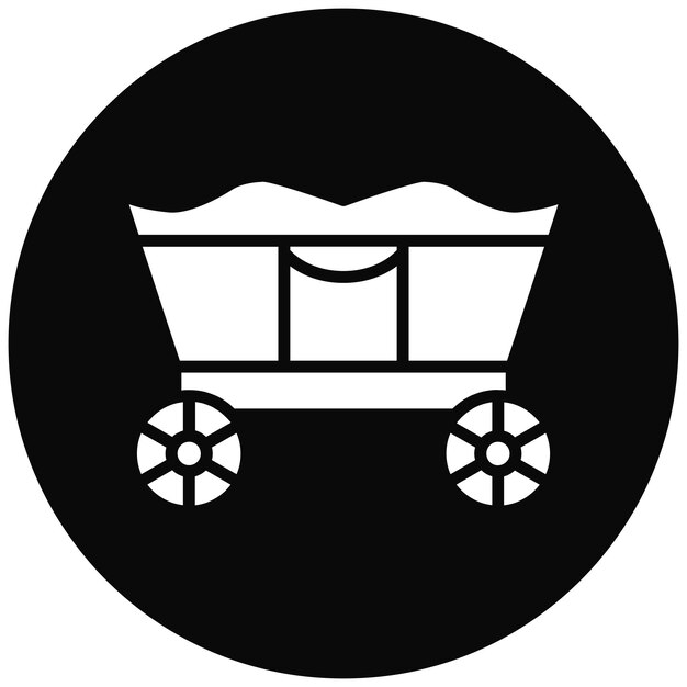 El icono del vector del carro se puede usar para el conjunto de iconos del Oktoberfest