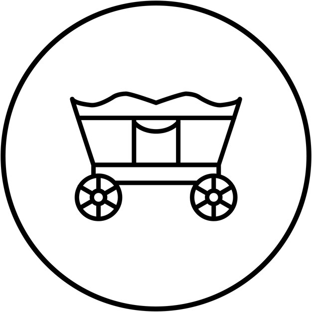 El icono del vector del carro se puede usar para el conjunto de iconos del Oktoberfest