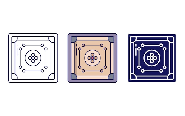Icono de vector de carrom